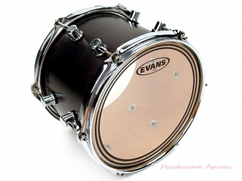 Evans TT13EC2S Edge Control Clear Пластик для барабана том тома, прозрачный, двойной. без напыления, с демперным кольцом, диаметр 13
